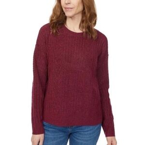 NWT Legendary Outfitters Cozy Women's Ribbed Crewneck Sweater - Burgundy Large
